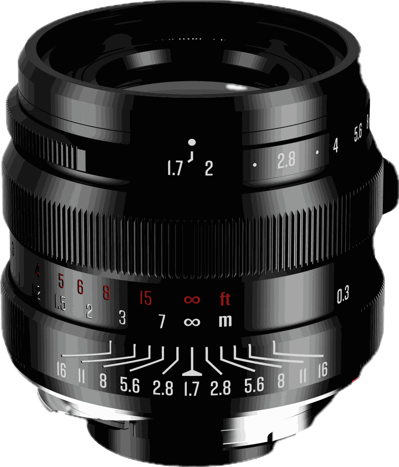 Front three-quarter view of the APO M 35mm lens