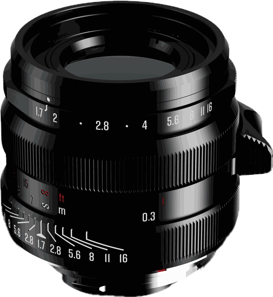 Front view of the lens showing the 39mm filter thread around the front element